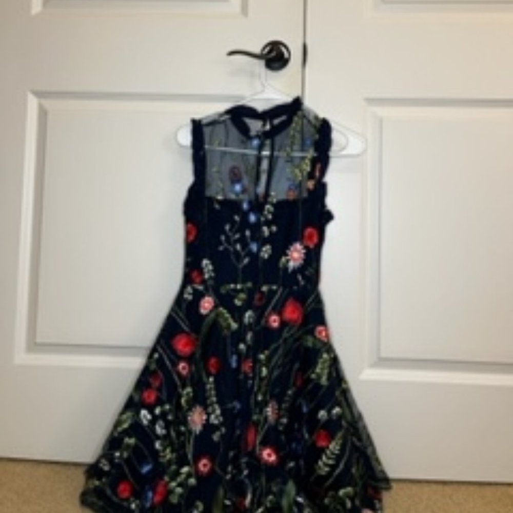 Floral Embroidered Formal Dress